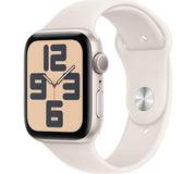 APPLE Watch SE - 44 mm Starlight Aluminium Case with Starlight Sports Band, M/L