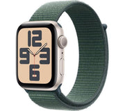 APPLE Watch SE - 44 mm Starlight Aluminium Case with Lake Green Sport Loop