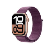 APPLE Watch Series 10 - 42 mm Rose Gold Aluminium Case with Plum Sport Loop