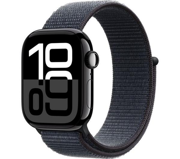APPLE Watch Series 10 Cellular - 42 mm Jet Black Aluminium Case with Ink Sport Loop