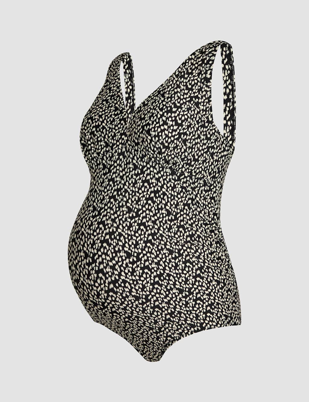 Maternity Animal Print V-Neck Swimsuit
