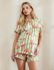 Maternity Cotton Rich Flamingo Shortie Set