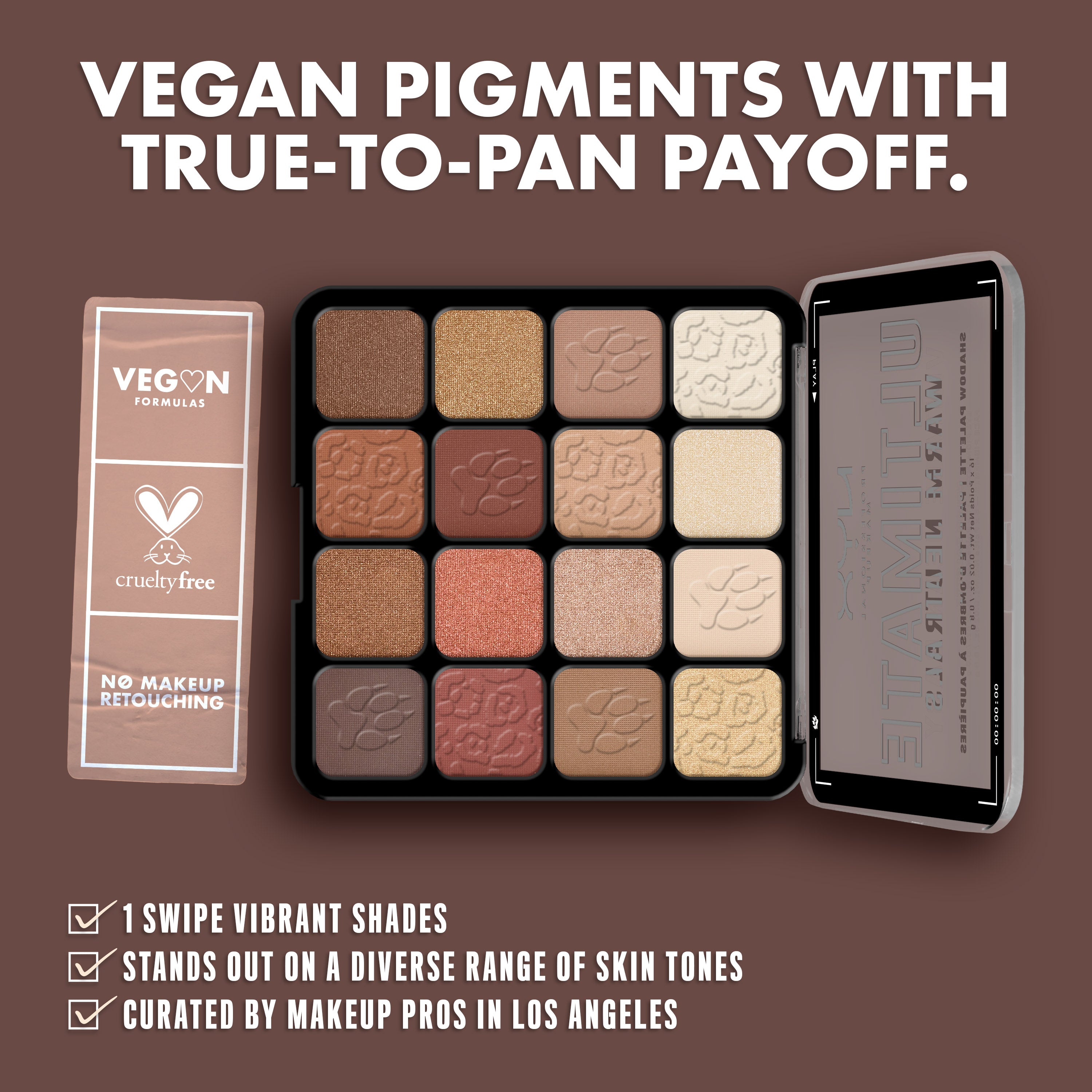 Makeup Ultimate Shadow Palette Vegan 16-Pan - Warm Neutrals