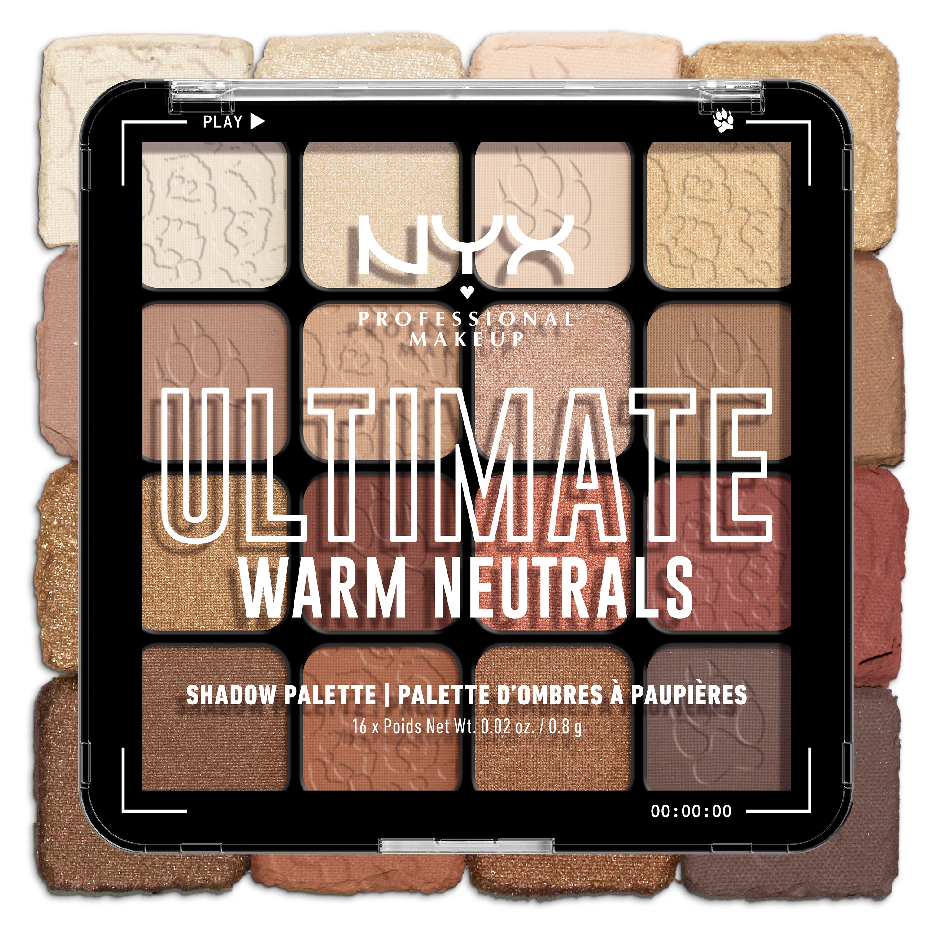 Makeup Ultimate Shadow Palette Vegan 16-Pan - Warm Neutrals