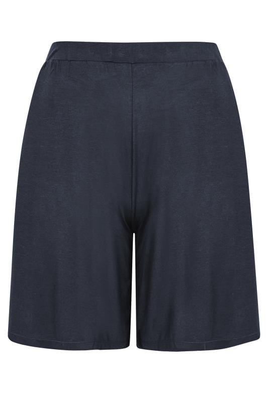 YOURS Curve Navy Blue Jersey Pull On Shorts