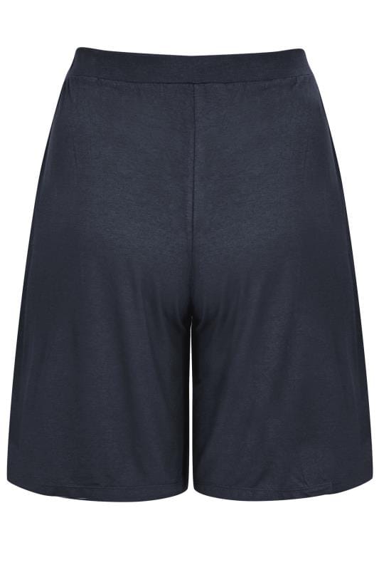 YOURS Curve Navy Blue Jersey Pull On Shorts