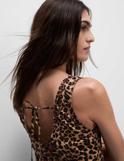 Pure Cotton Animal Print Mini Shift Dress