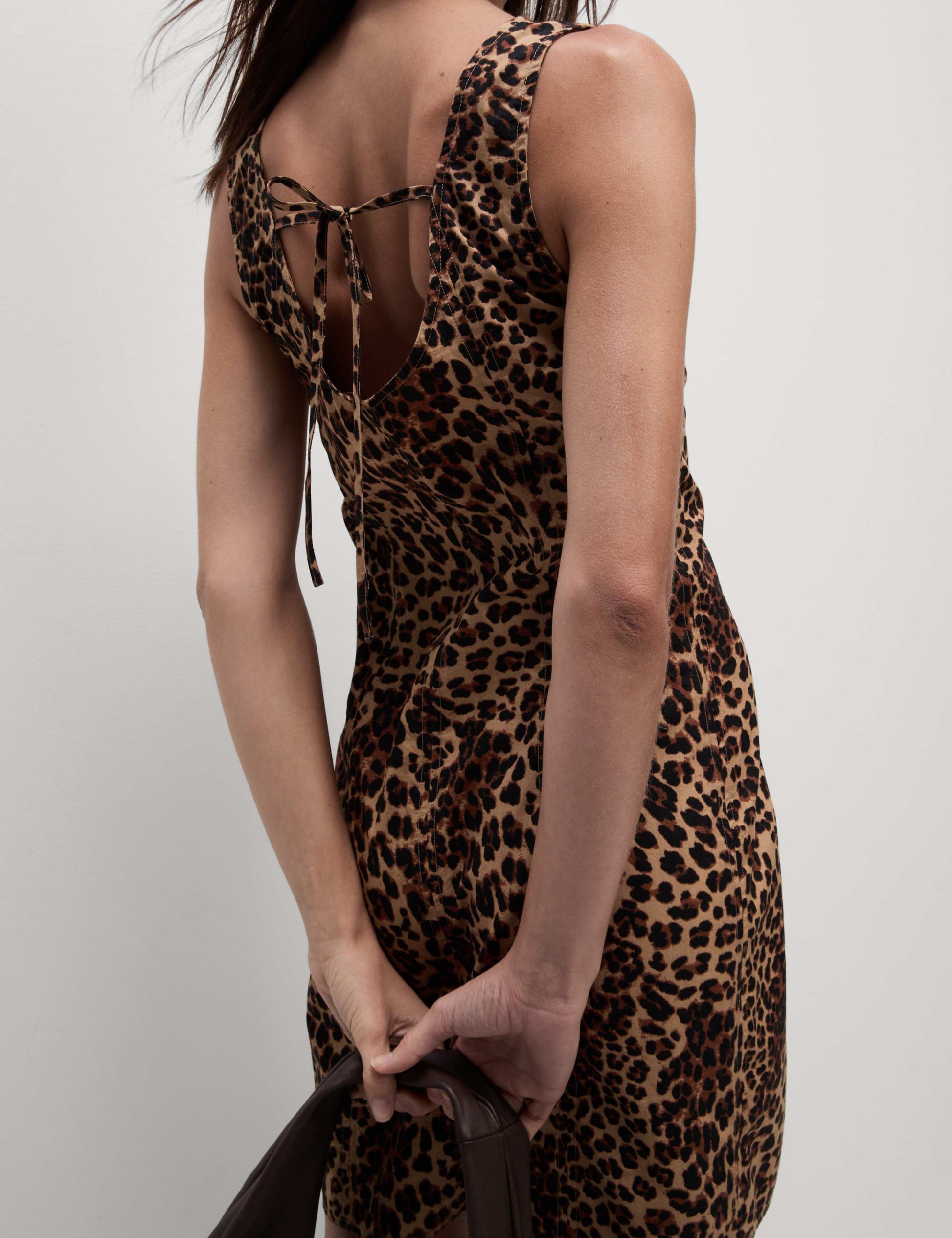 Pure Cotton Animal Print Mini Shift Dress