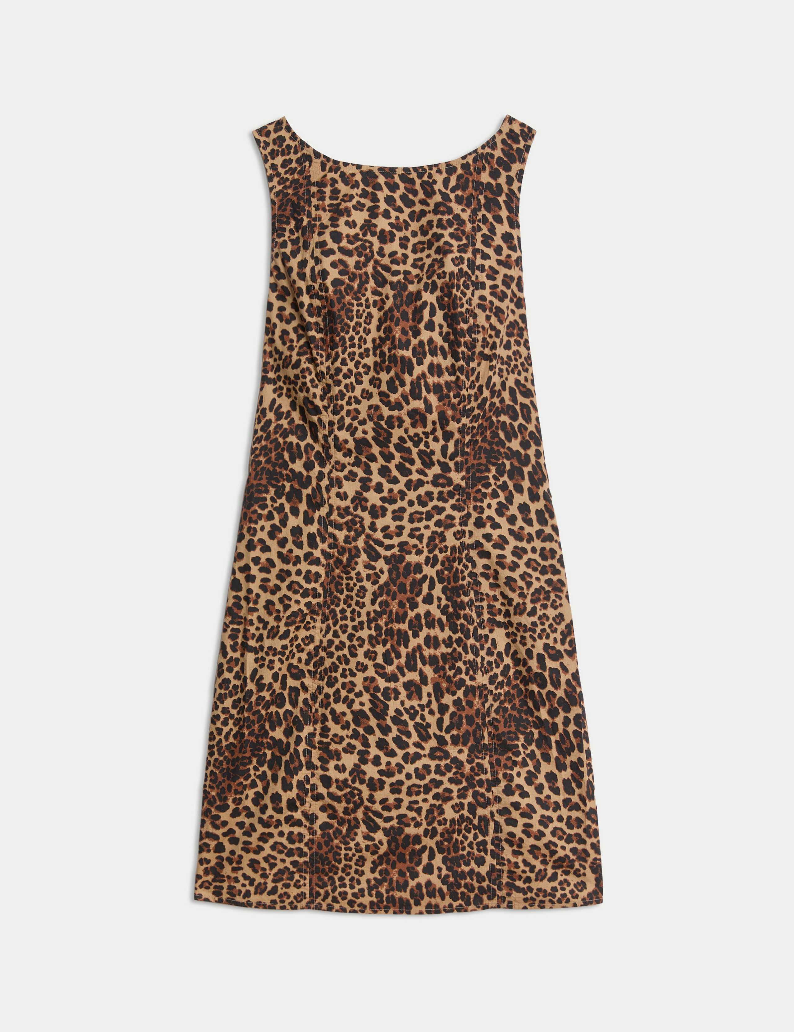 Pure Cotton Animal Print Mini Shift Dress