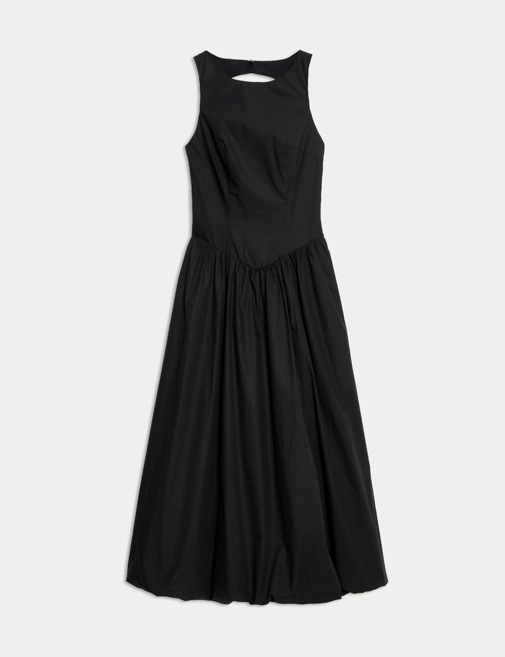 Pure Cotton Bubble Hem Midaxi Dress