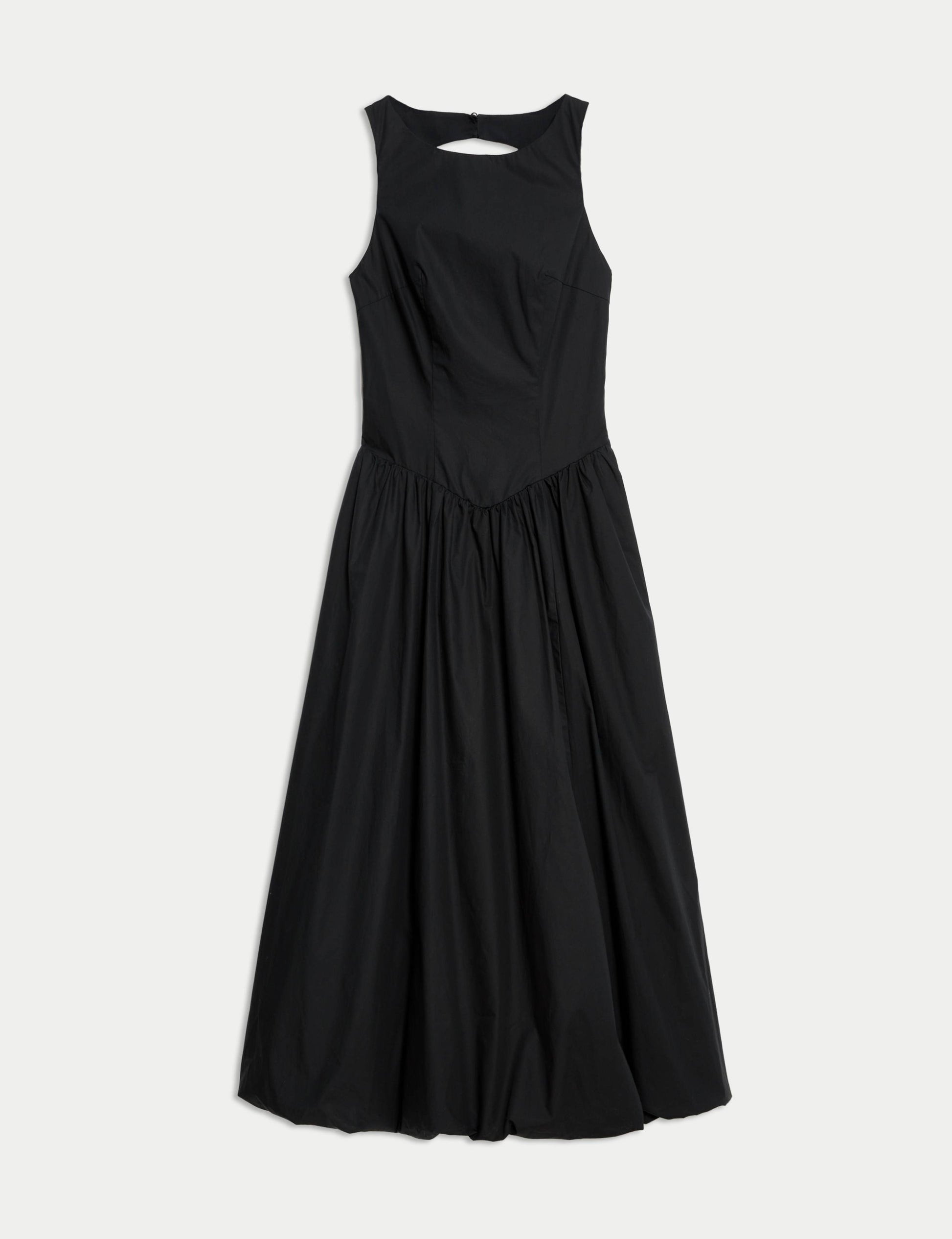 Pure Cotton Bubble Hem Midaxi Dress