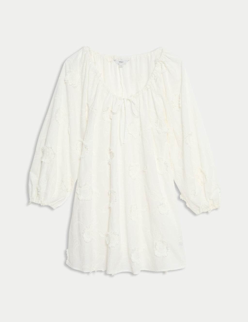 Pure Cotton Floral Mini Beach Dress