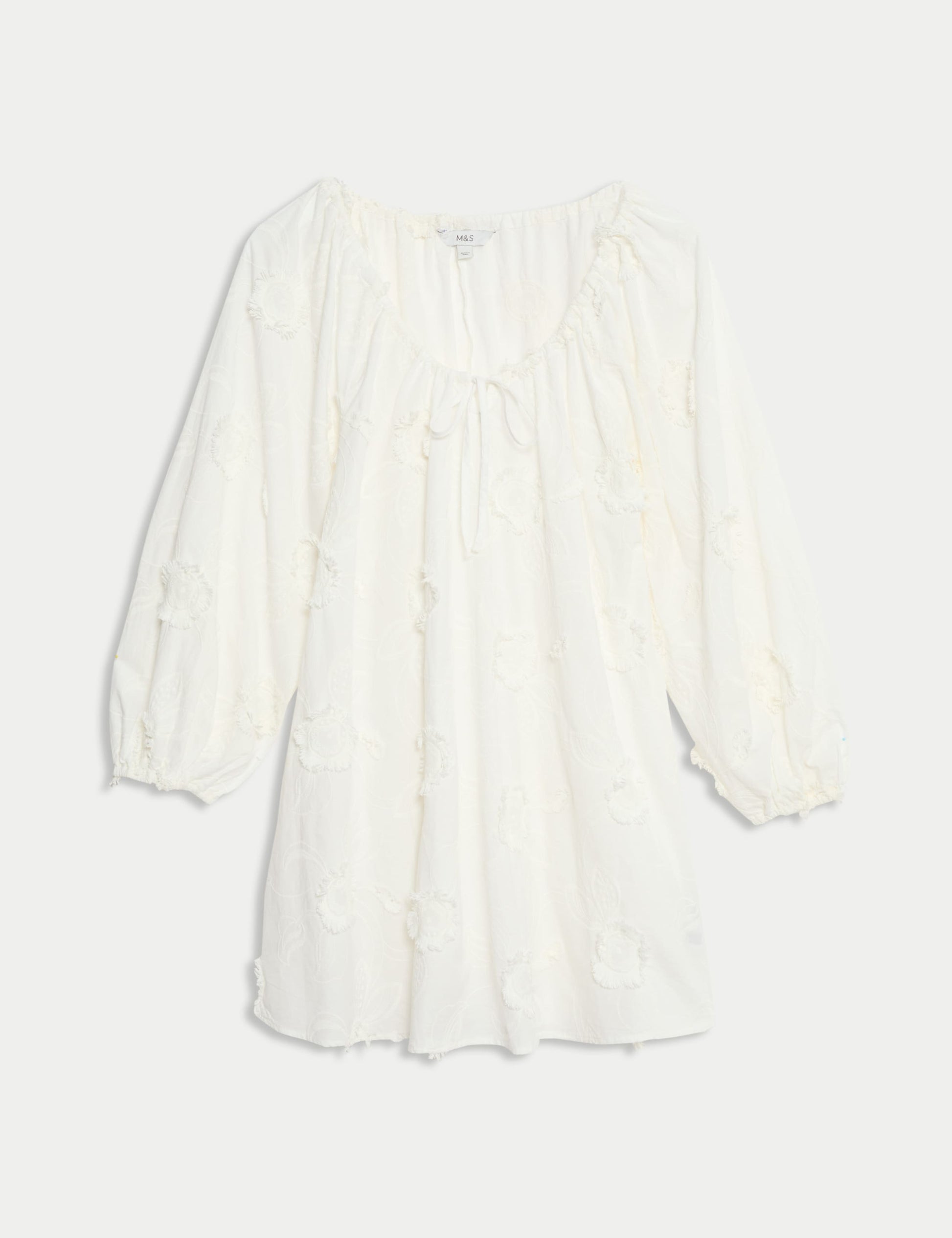 Pure Cotton Floral Mini Beach Dress