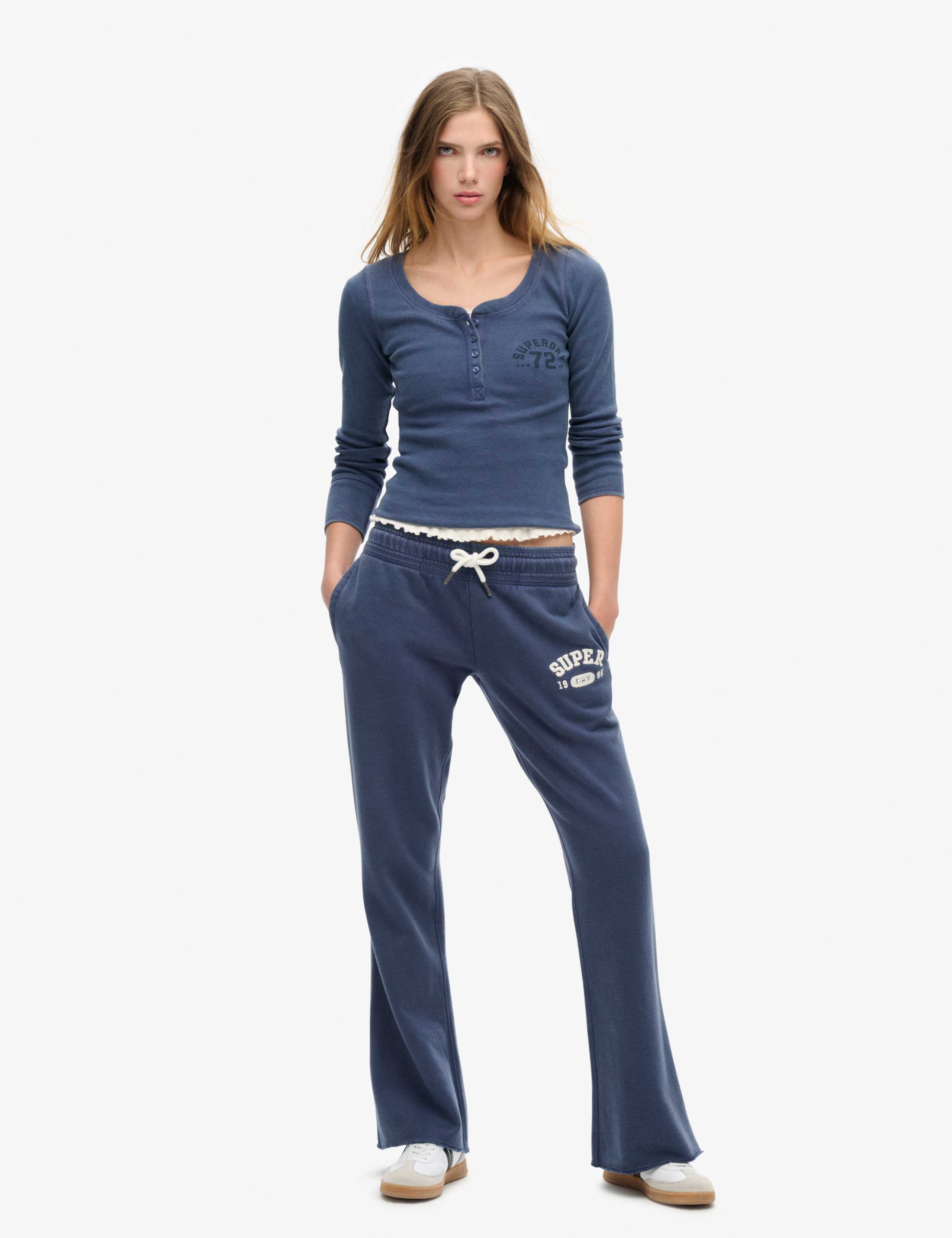 M&S Pure Cotton Slim Fit Flare Joggers