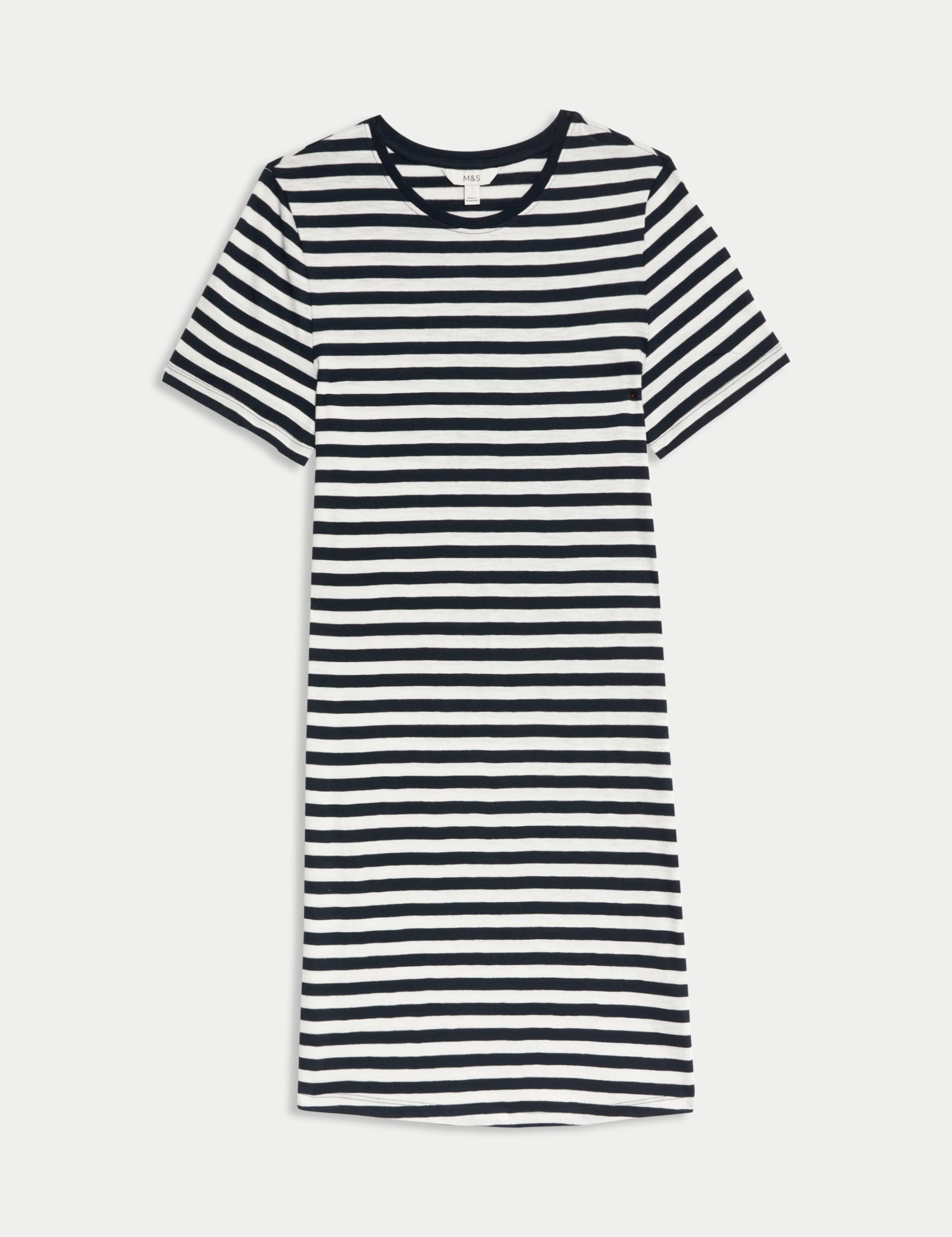 Pure Cotton Striped Mini T-Shirt Dress