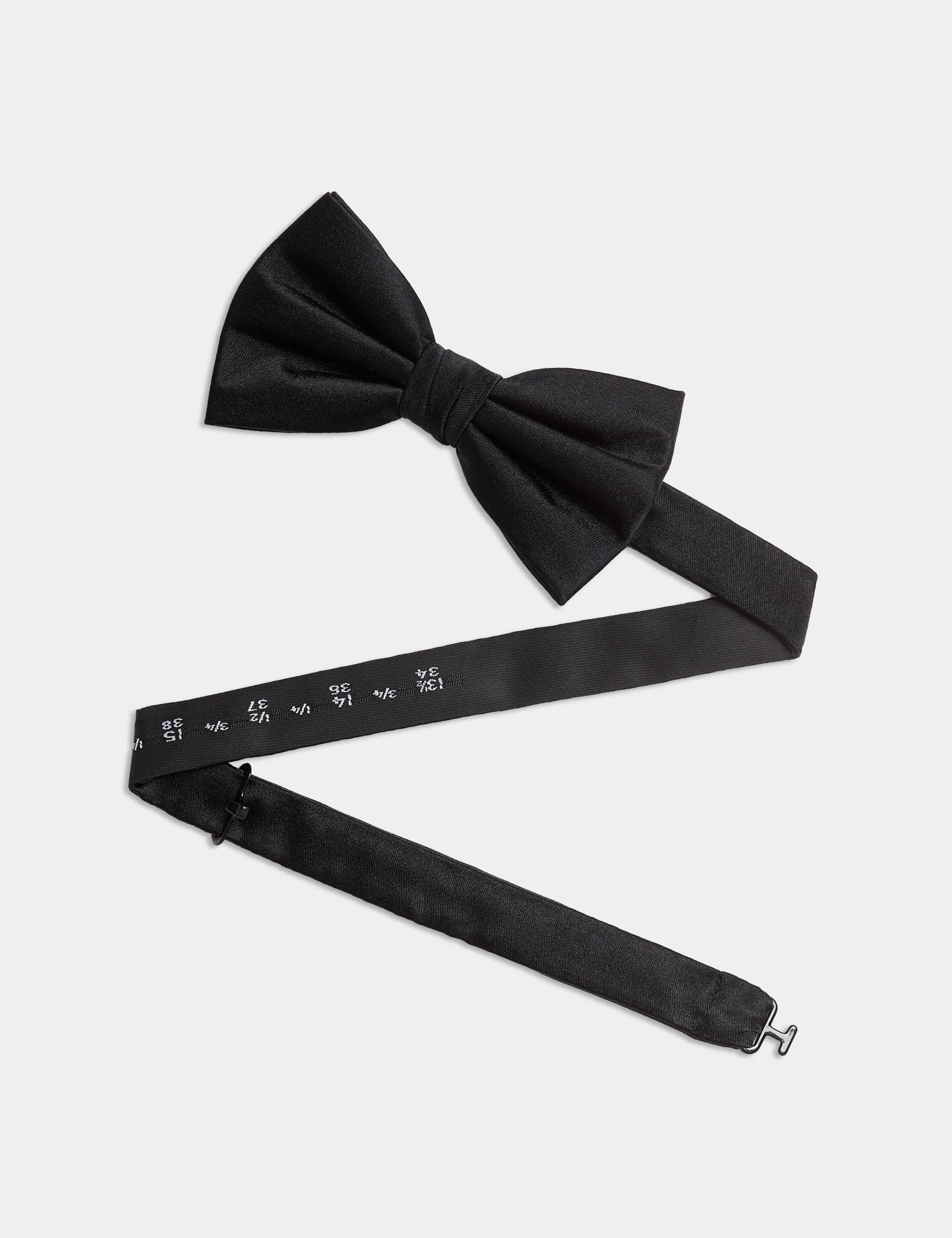 Pure Silk Bow Tie - Black