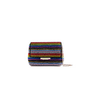 PRIDELA Striped Crystal Mini Cross Body Bag