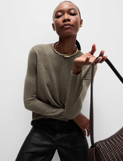 M&S Supersoft Crew Neck Jumper - Nutmeg