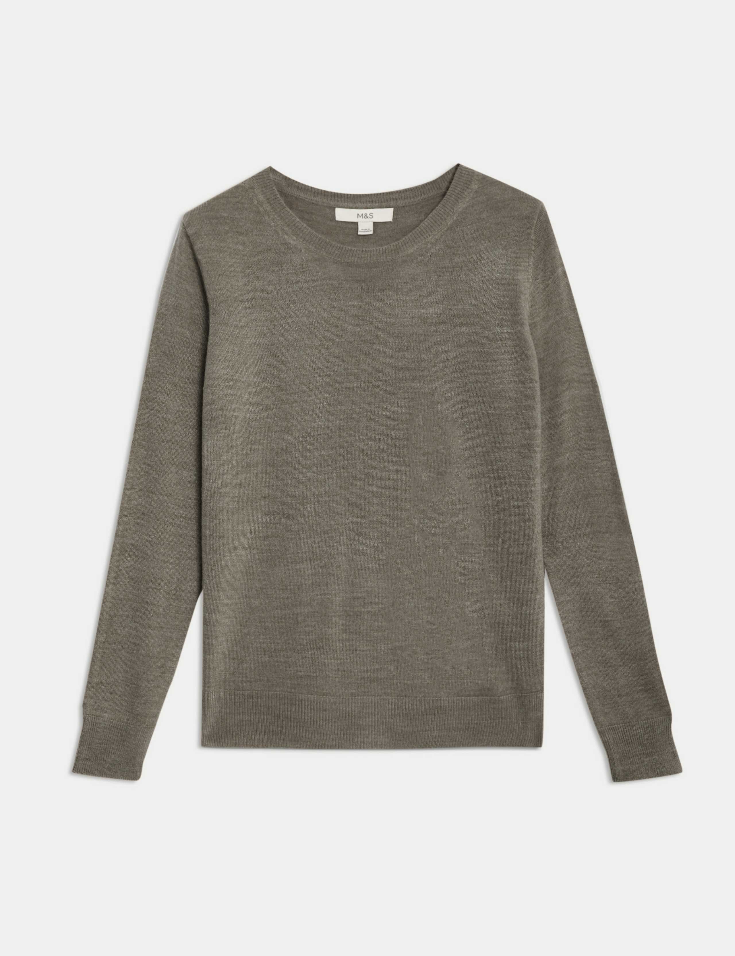 M&S Supersoft Crew Neck Jumper - Nutmeg