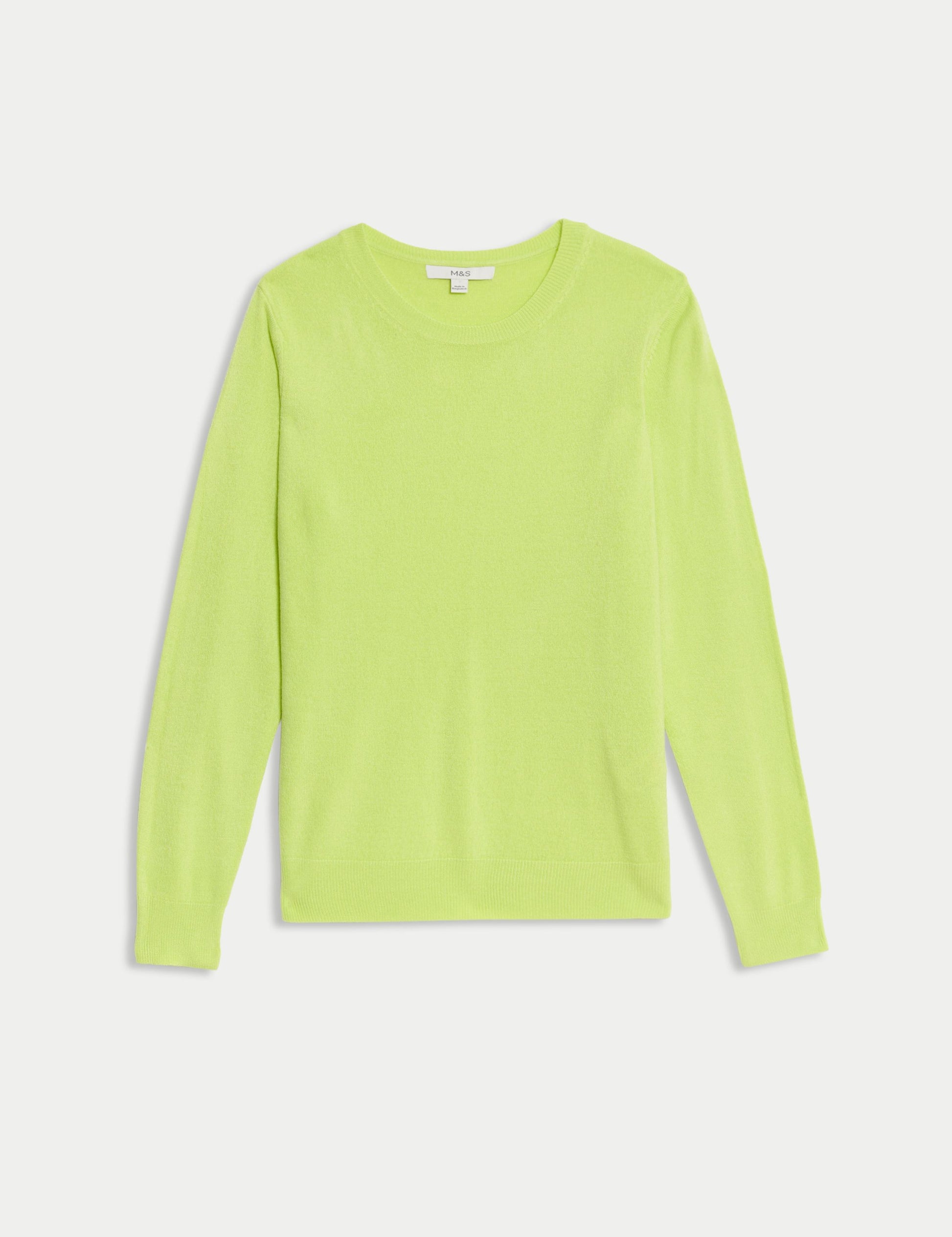 M&S Supersoft Crew Neck Jumper - Soft Lime