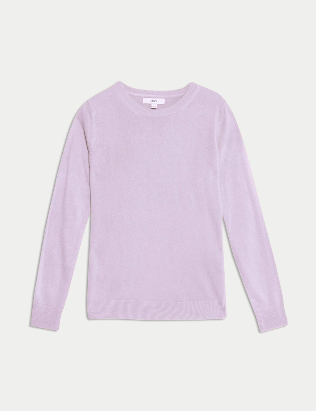 M&S Supersoft Crew Neck Jumper - Dusted Lilac