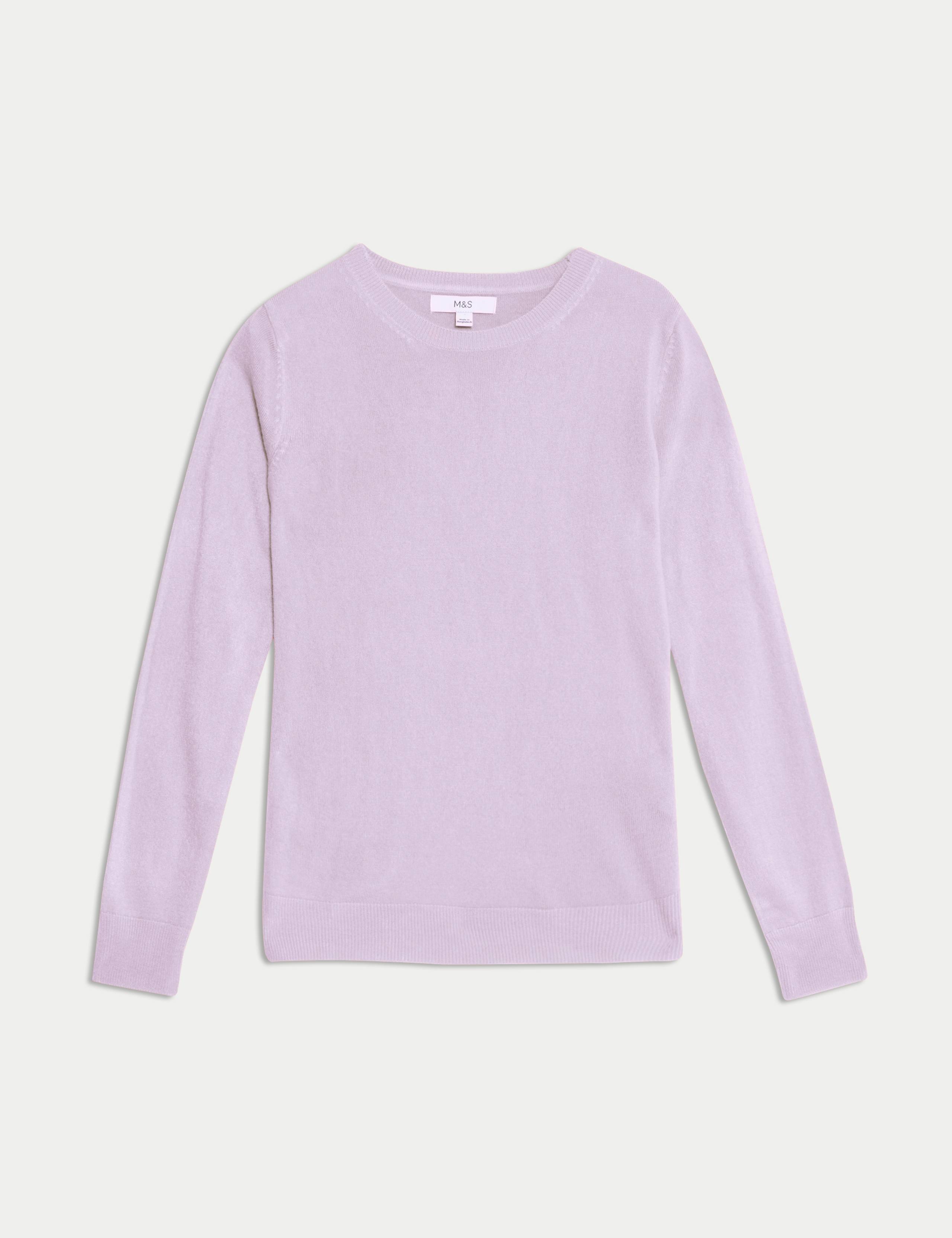 M&S Supersoft Crew Neck Jumper - Dusted Lilac