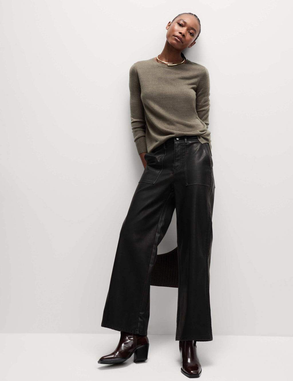 M&S Supersoft Crew Neck Jumper - Nutmeg