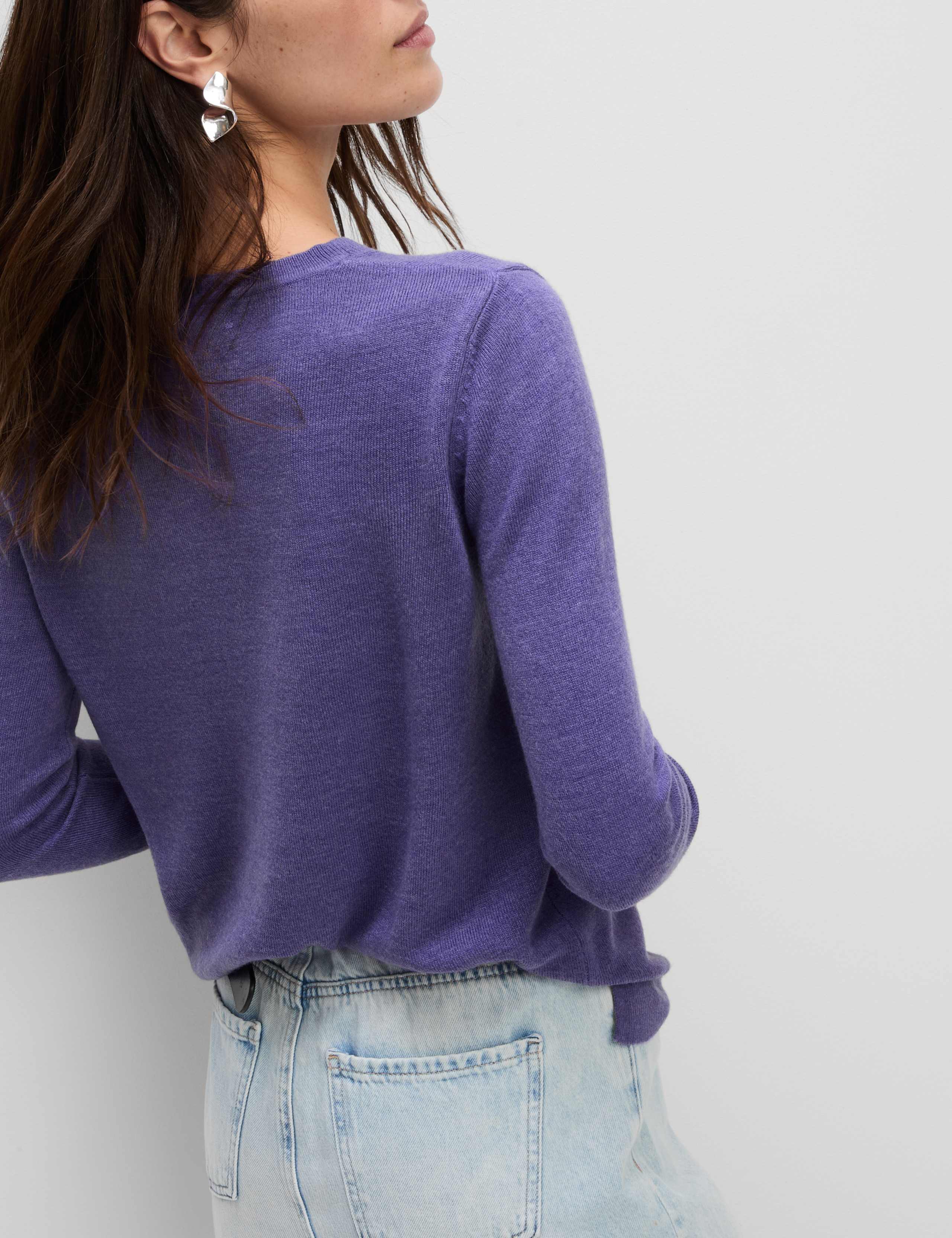M&S Supersoft Crew Neck Jumper - Bright Mauve