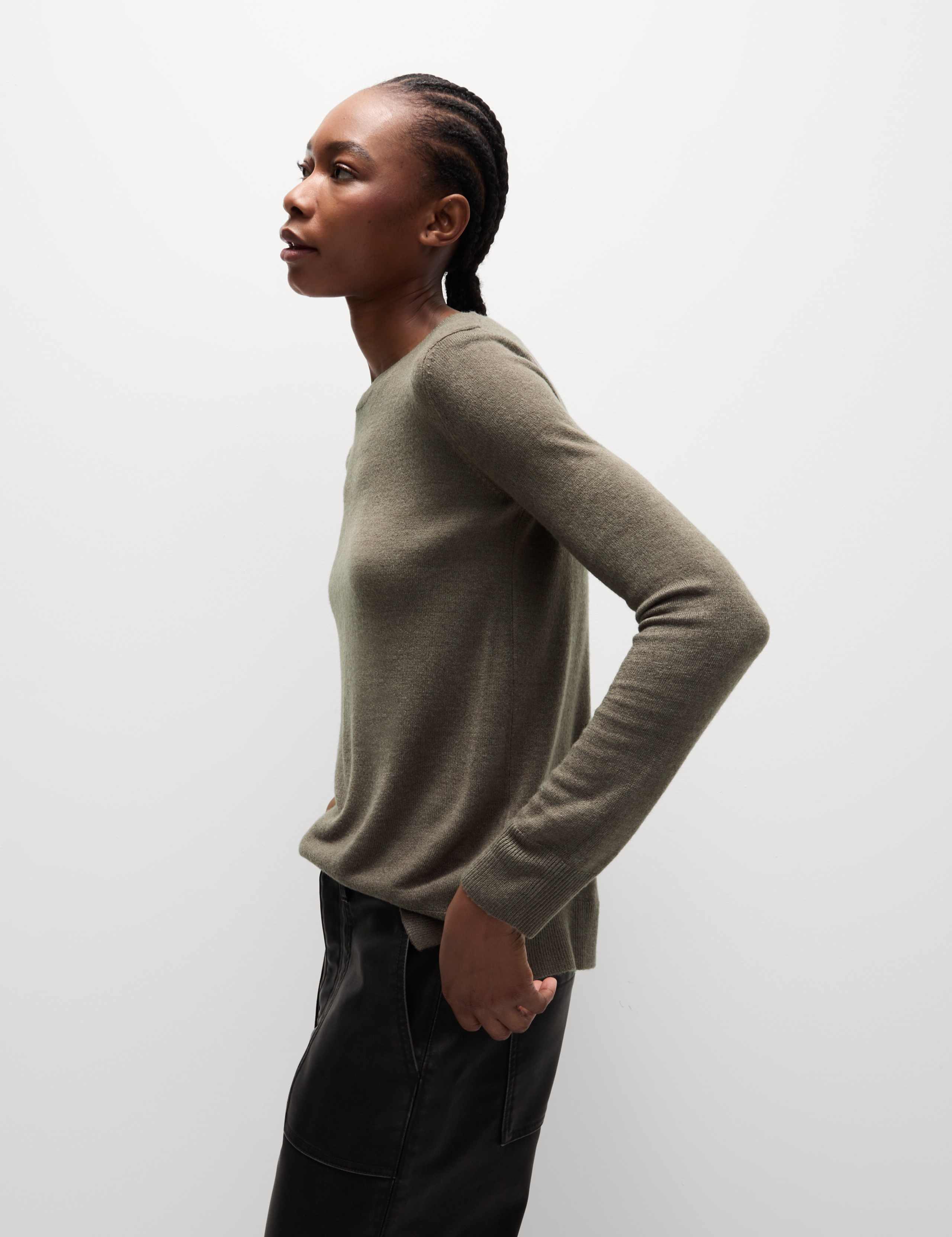 M&S Supersoft Crew Neck Jumper - Nutmeg