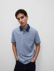 Ultimate Tipped Pique Polo Shirt - Dark Marine