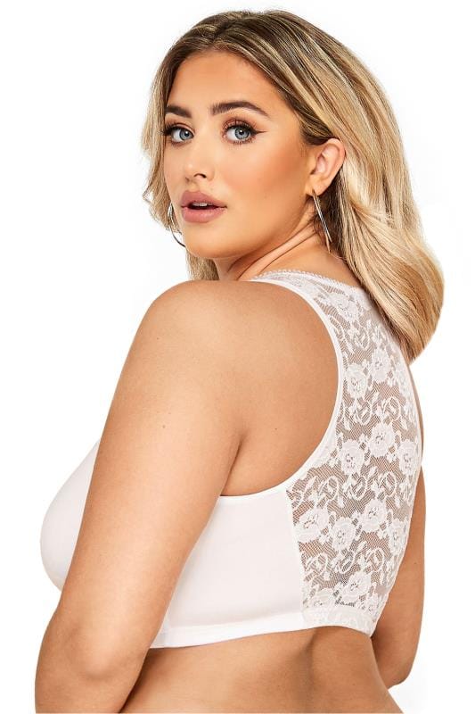 YOURS White Non-Wired Front Fastening Bra
