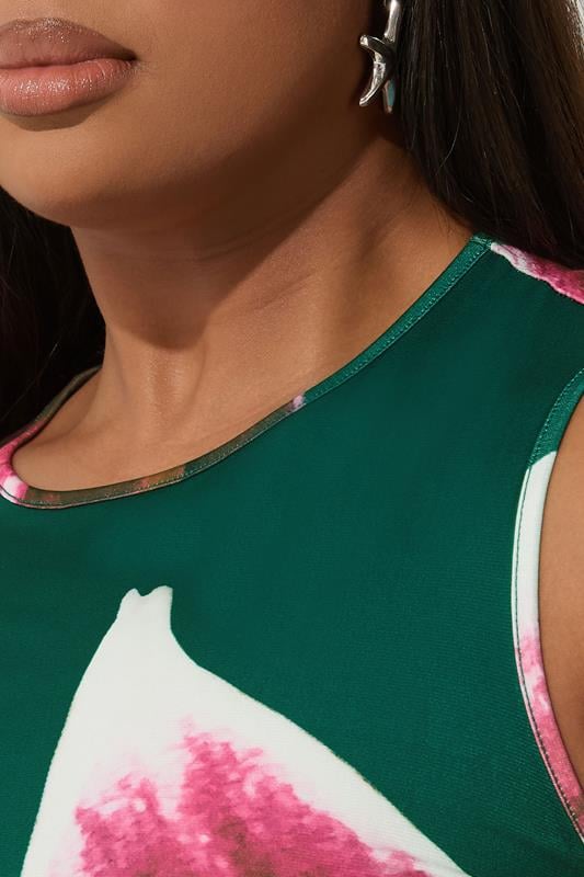 LIMITED COLLECTION Curve Green Floral Print Maxi Dress