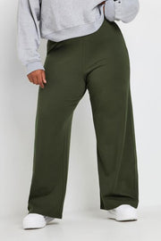 YOURS Curve Khaki Green Wide Leg Yoga Pants