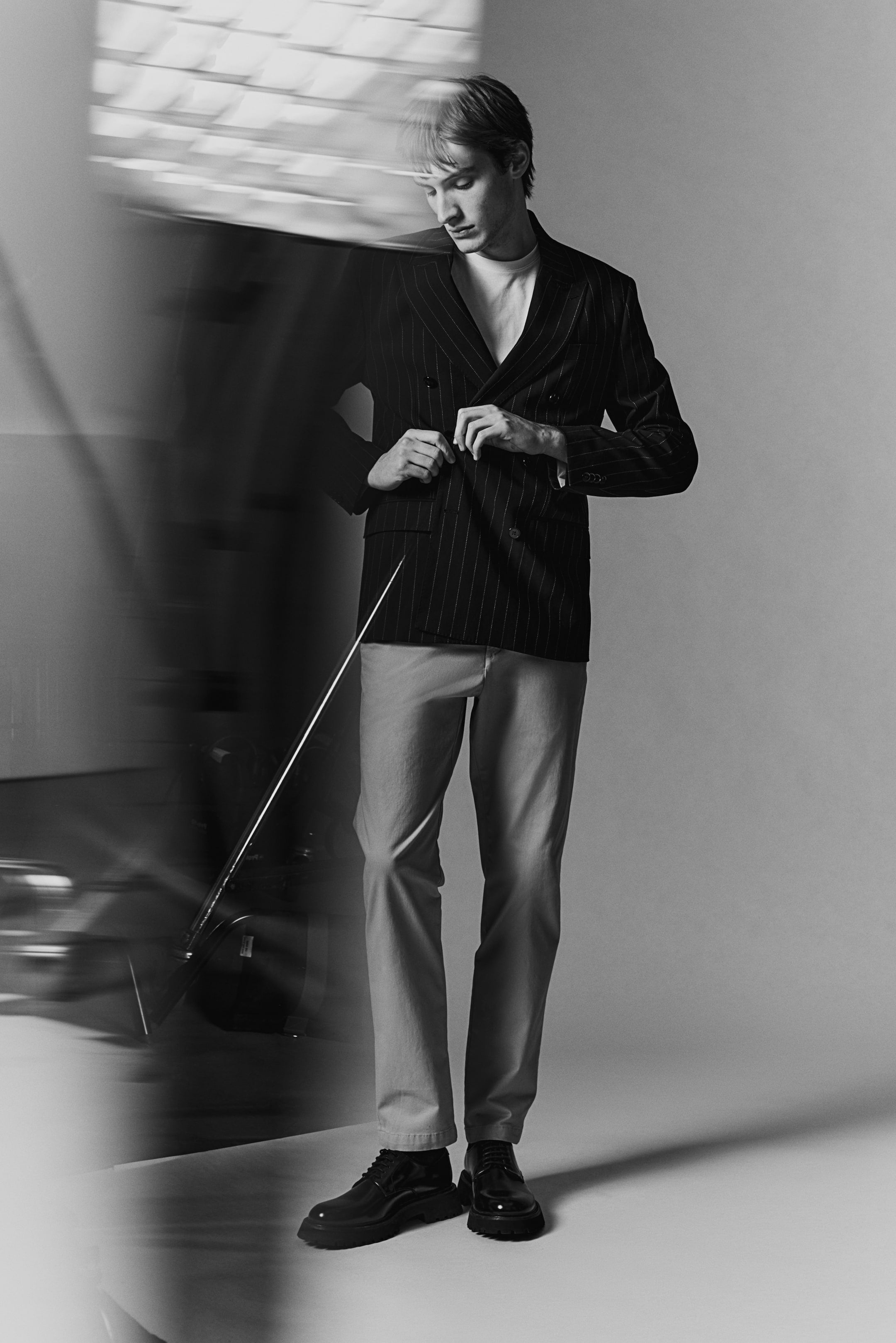 SLIM FIT COTTON CHINOS - Beige