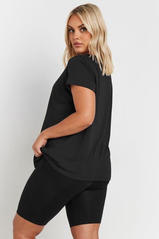 YOURS Curve Black TUMMY CONTROL Soft Touch Stretch Cycling Shorts