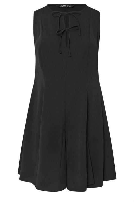 LIMITED COLLECTION Curve Black Tie Front Pleated Smock Dress
