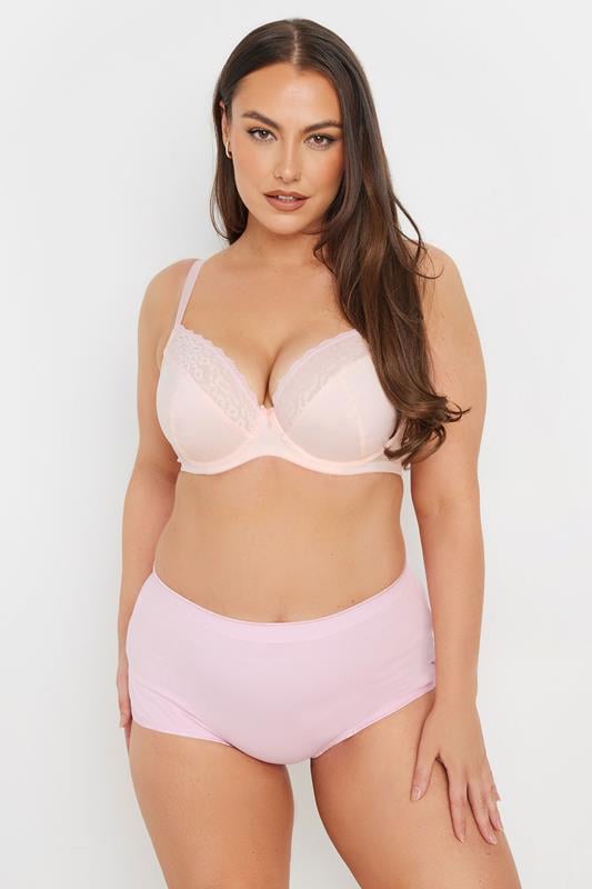 YOURS 3 PACK Curve Black & Pink Animal Mesh Underwired Bras