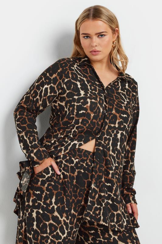 YOURS Curve Brown Leopard Print Shirt