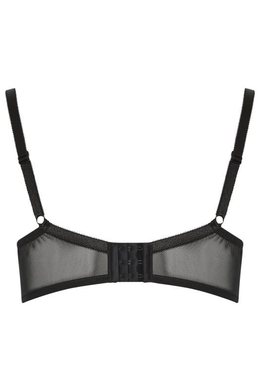 YOURS Curve Black Lace Padded Plunge Bra