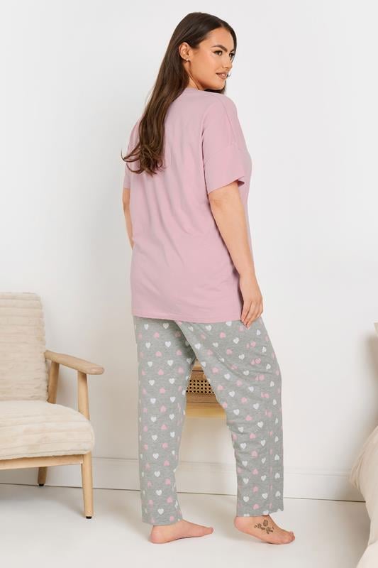 YOURS Curve Pink Guinea Pig Wide Leg Pyjama Set