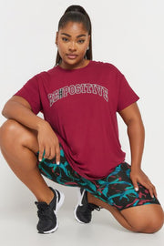 YOURS ACTIVE Curve Black Abstract Print Stretch Shorts