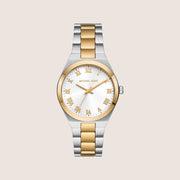 Michael Kors Women's Lennox White Dial Two Tone Case Watch MK7464