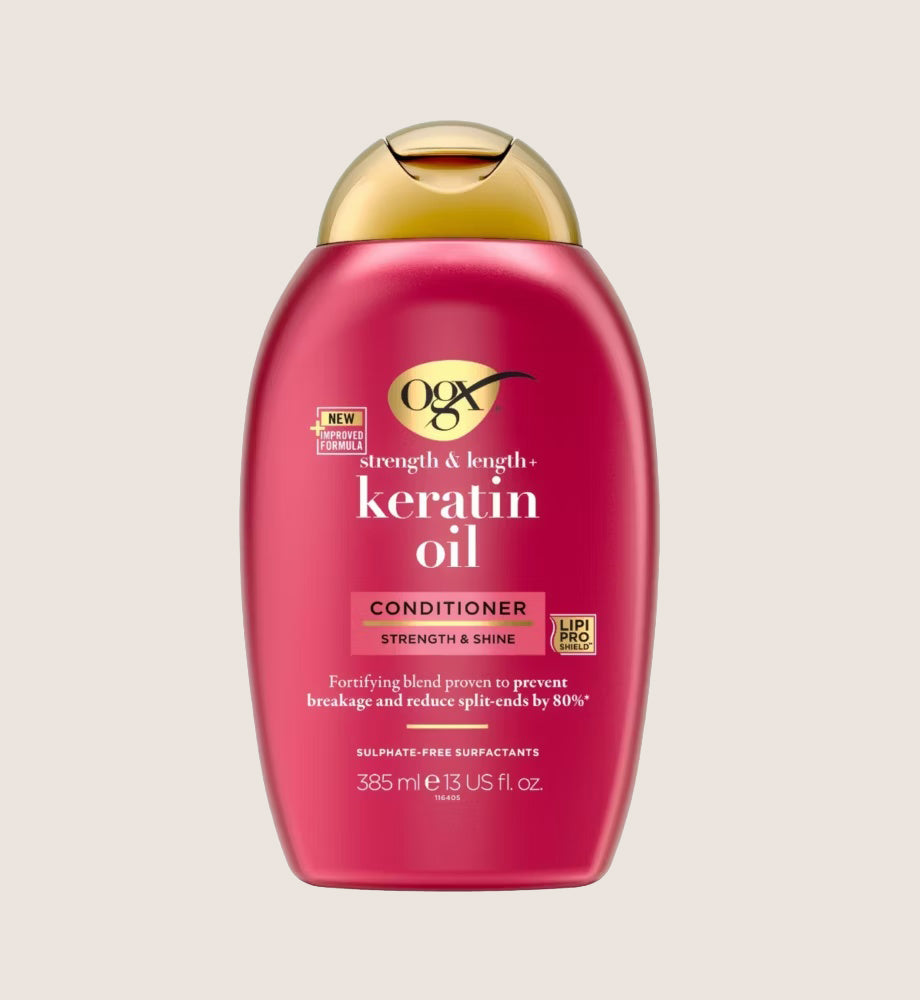 OGX Anti-Breakage+ Keratin Oil pH Balanced Strengthening Split-End Reducing Conditioner 385ml