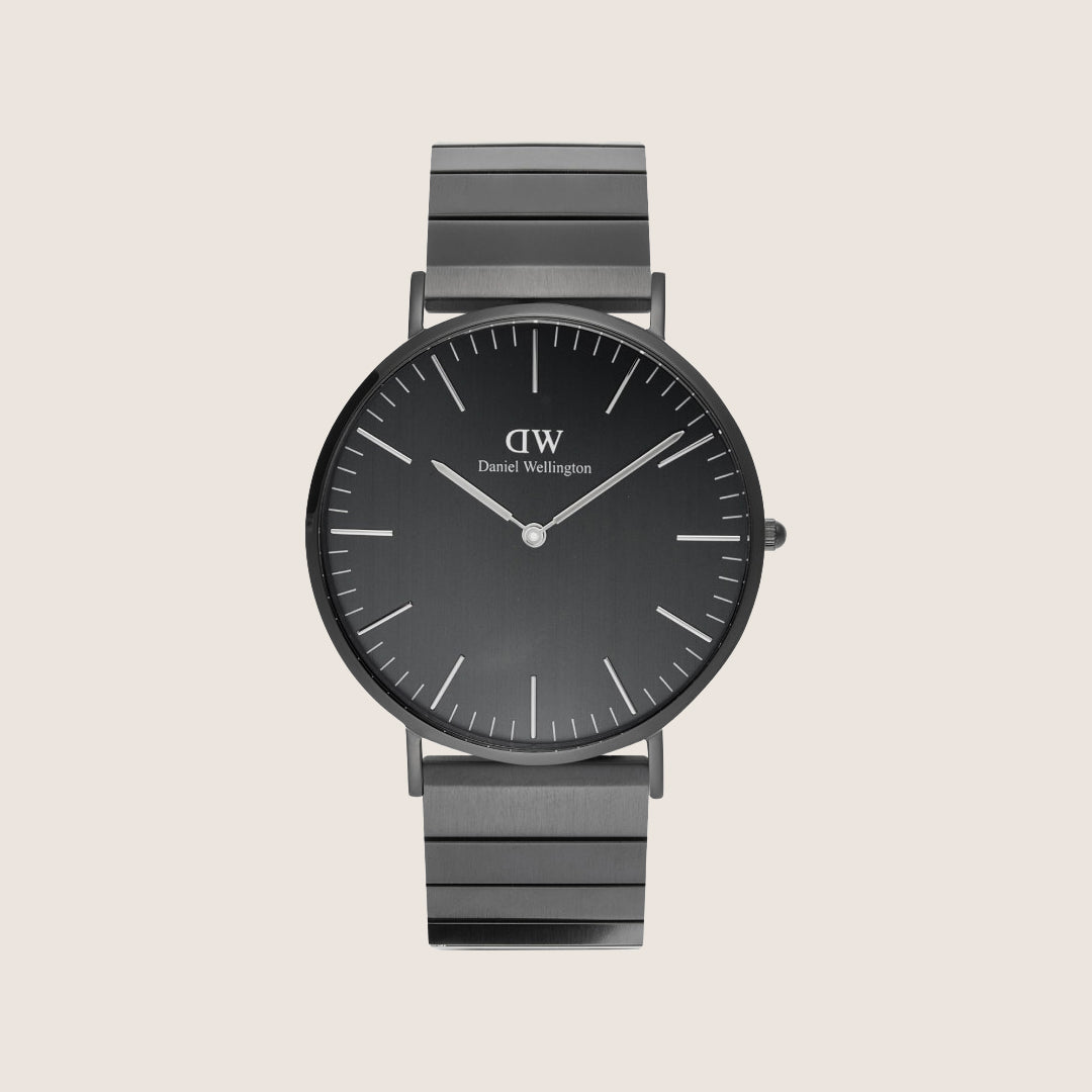 Daniel Wellington Ladies Classic Piano Black Dial Black Bracelet 40mm Watch DW00100...