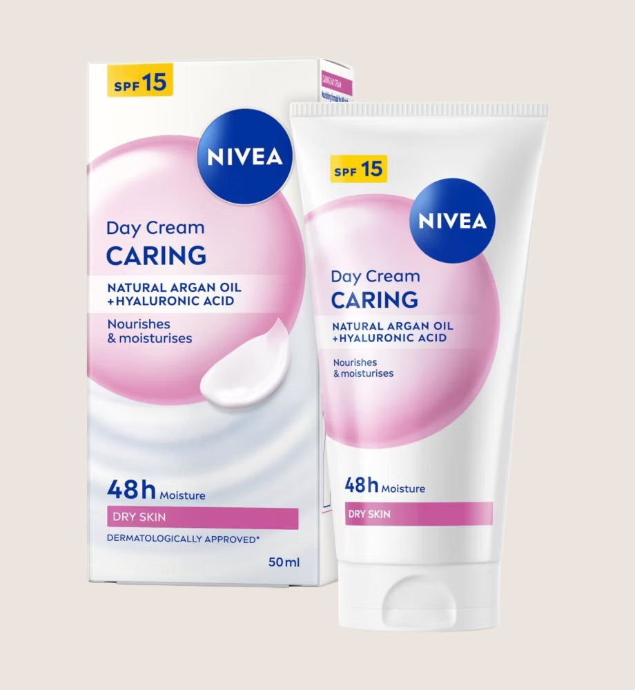 NIVEA Caring 48h Day Face Cream SPF15 50ml