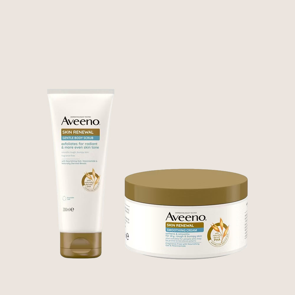 Aveeno Skin Rnw Scrub & Smooth Cream Duo Rich Care