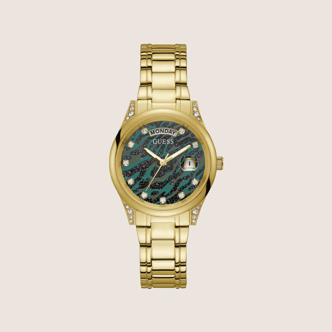Guess Women's Aura Watch Crystals-Set Two Tone Dial GW0047L3