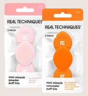 Real Techniques Mini Miracle Powder & Concealer Puff Bundle Vegan & Cruelty Free