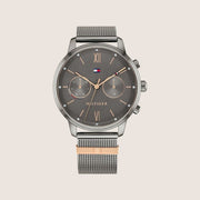 Tommy Hilfiger Watch Gunmetal Dial Crystal Stones 1782304
