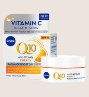 NIVEA Q10 Energy Healthy Glow Face Day Cream with Vitamin C Q10 & Vitamin C 50ml